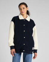 Kurtka Przejściowa Damska Lee Elongated Varsity Jacket Sherpa Navy L55IEX35 112320682